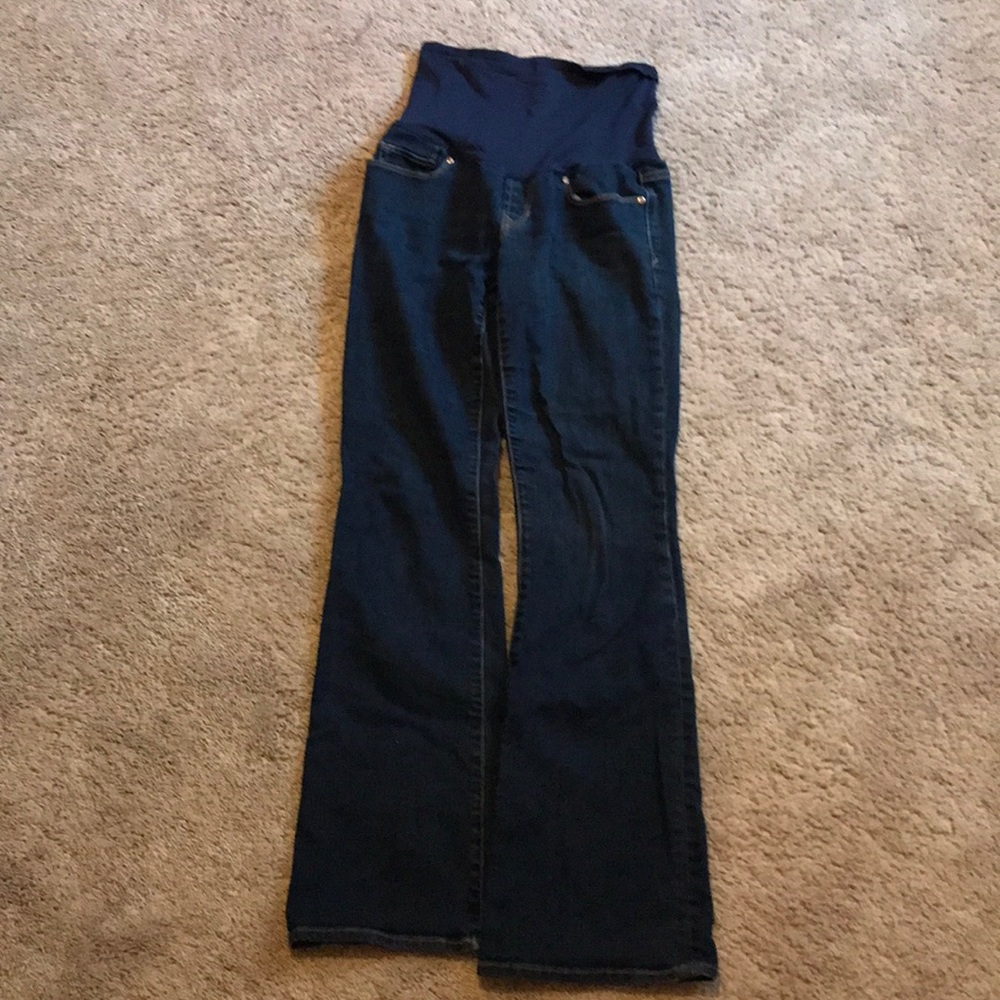 Gap Full Panel Dark Maternity Jeans